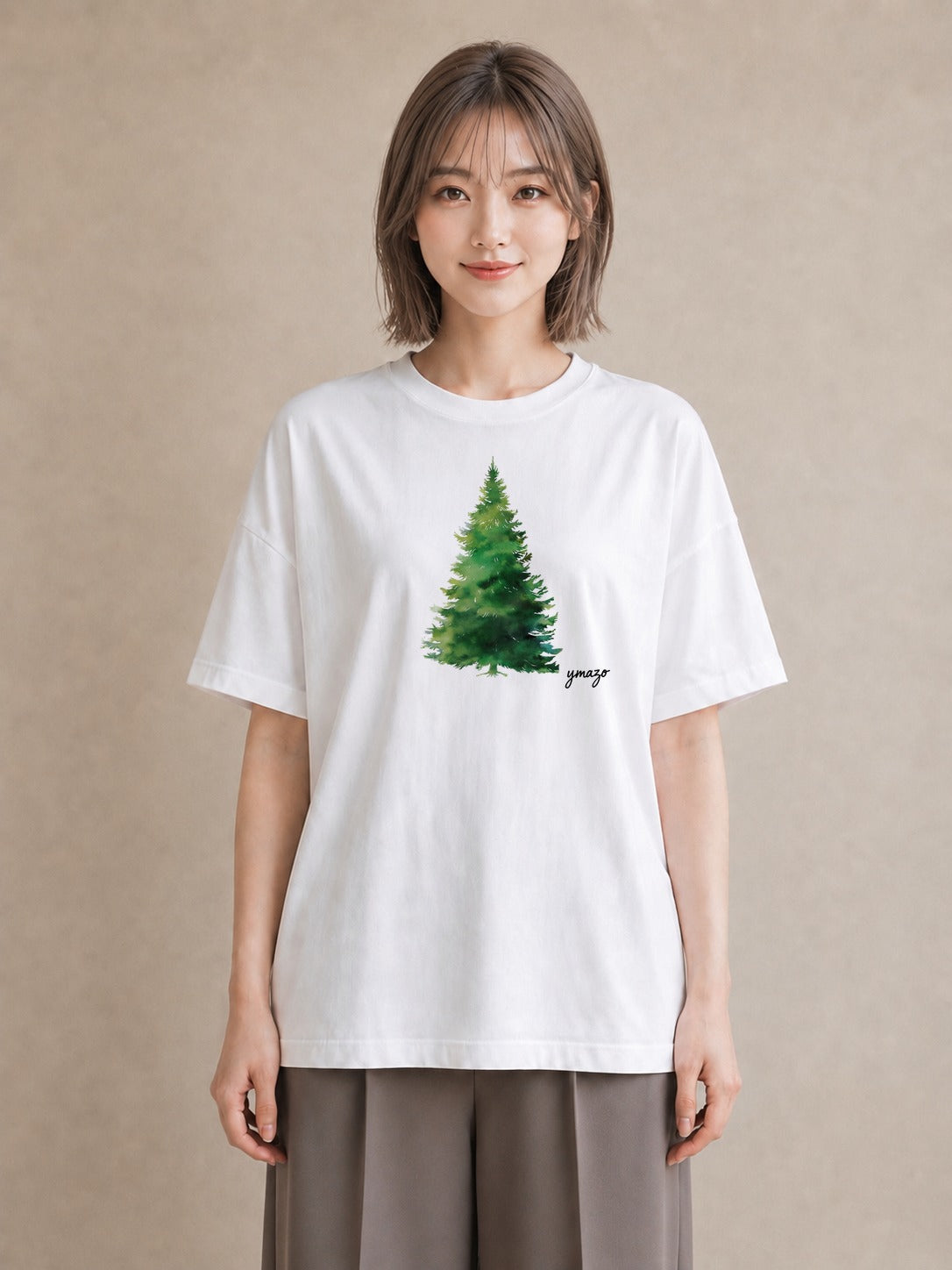 デザインTシャツ レディース 森 植物 ボタニカル イラスト 淡色 母娘コーデ 自分用 白T