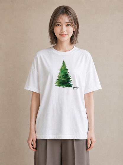 デザインTシャツ レディース 森 植物 ボタニカル イラスト 淡色 母娘コーデ 自分用 白T