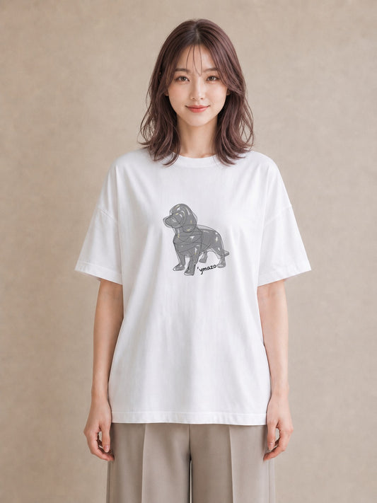 デザインTシャツ レディース 犬 いぬ わんこ イラスト ゆるコーデ おしゃれギフト 社会人 白T