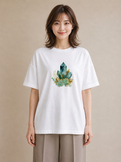 デザインTシャツ レディース 多肉植物 植物 ボタニカル イラスト お出かけ 普段着 白T