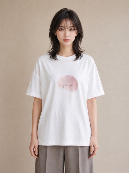 半袖Tシャツ レディース 紙風船 和紙 ナチュラル アンティーク イラスト ユニーク デイリーウェア 休日 白T
