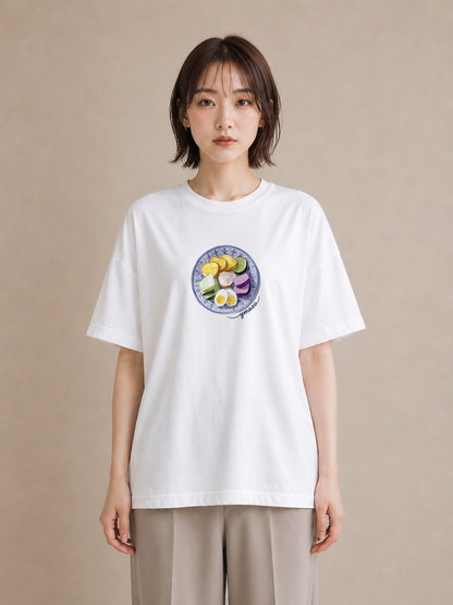 デザインTシャツ レディース お寿司 食べ物 フード イラスト ポップ 20代 カジュアルコーデ 白T