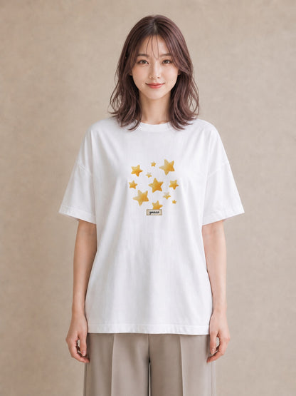 Tシャツ レディース 射手座 星空 宇宙 イラスト 上品 秋コーデ おしゃれギフト 白T