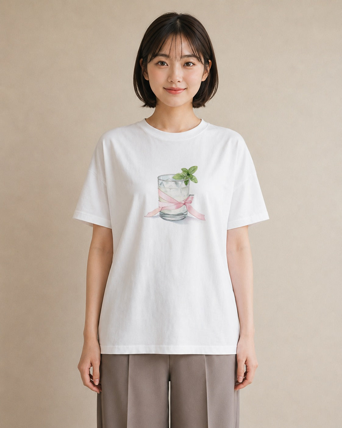 プリントTシャツ レディース クリームソーダ 食べ物 フード イラスト きれいめカジュアル 休日 ペアコーデ 白T