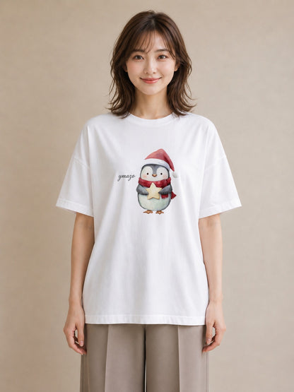 グラフィックTシャツ レディース コウテイペンギン 動物 アニマル イラスト ボタニカル デート 帰省 白T