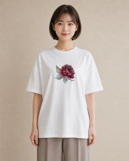 Tシャツ レディース カーネーション 花 花柄 イラスト フェミニン 母の日 ビーチ 白T