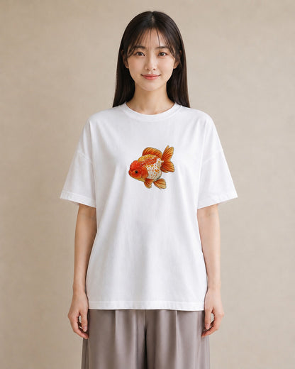 グラフィックTシャツ レディース たい焼き 食べ物 フード イラスト 淡色 普段着 週末コーデ 白T