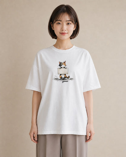 プリントTシャツ レディース 靴下猫 猫 ねこ イラスト きれいめ ホワイトデー 春服 白T