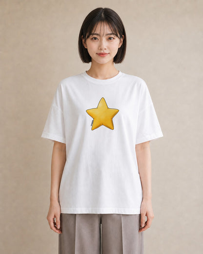 グラフィックTシャツ レディース ヒトデ 海の生き物 海 イラスト 水彩風 20代 カジュアルコーデ 白T