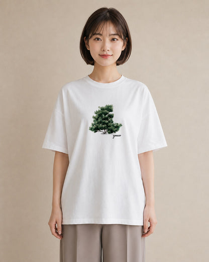 プリントTシャツ レディース 森 植物 ボタニカル イラスト ナチュラル 自分用 ルームウェア 白T