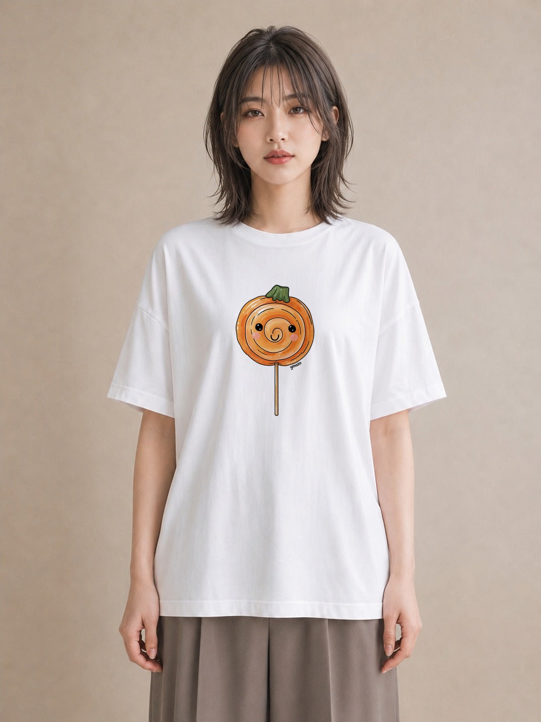Tシャツ レディース だんご 食べ物 フード イラスト 旅行コーデ 帰省 ラフ 白T