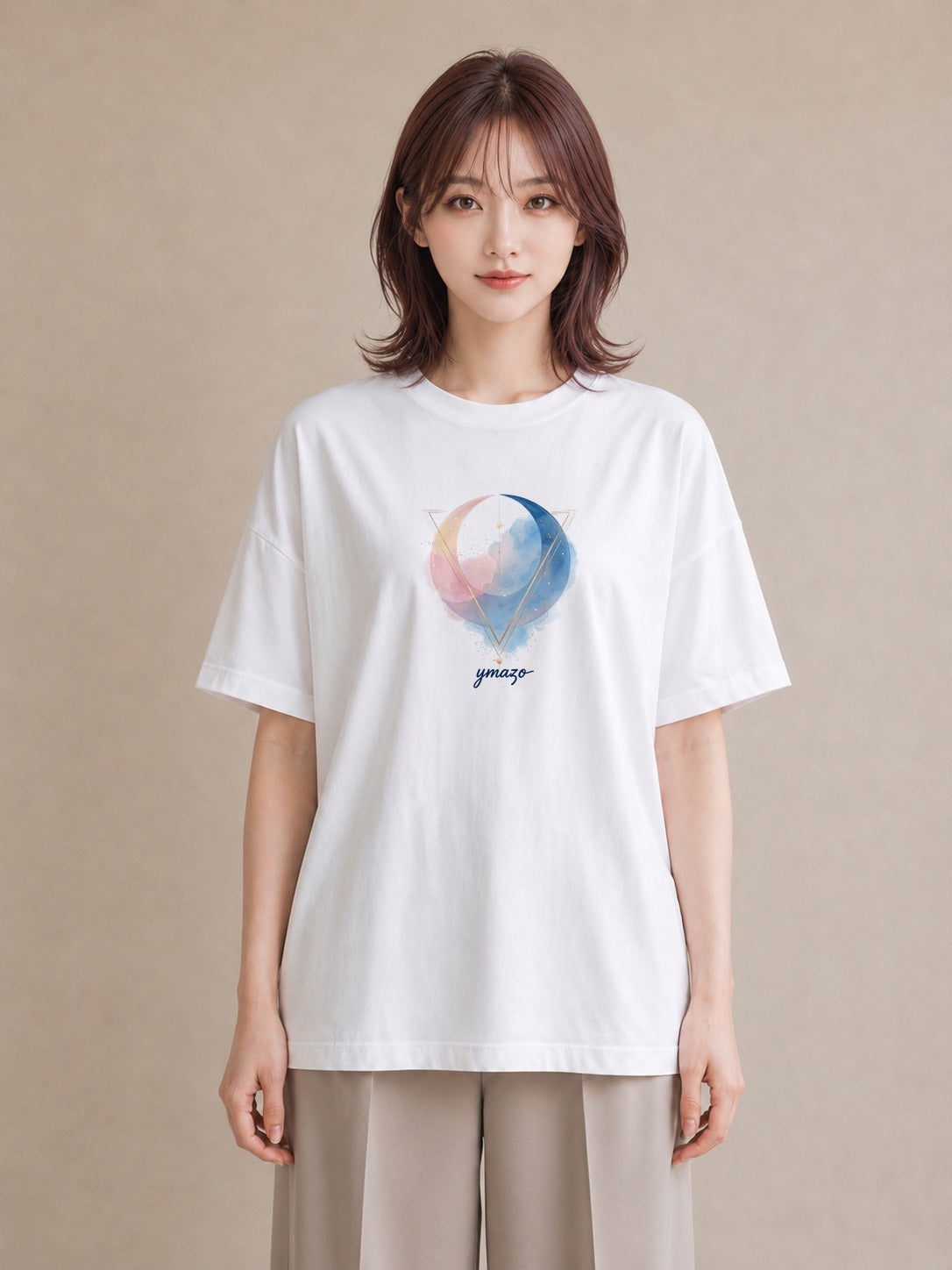 デザインTシャツ レディース 牡羊座 星空 宇宙 イラスト 淡色 姉妹 送別ギフト 白T