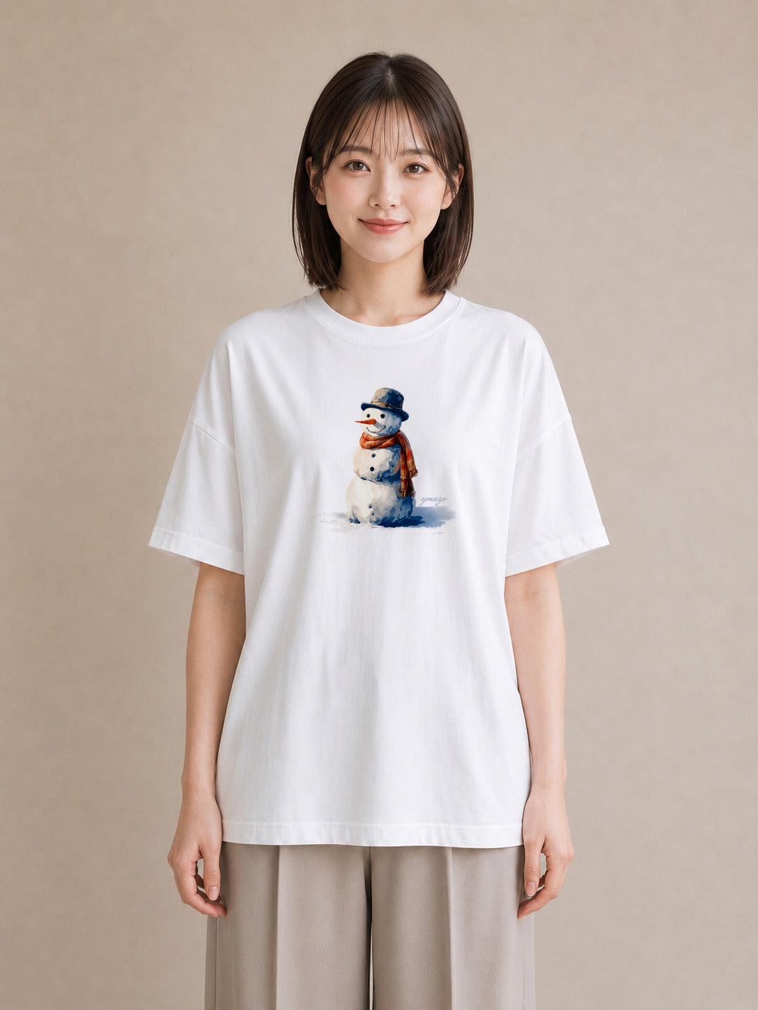 Tシャツ レディース 雪 星空 宇宙 イラスト ポップ 秋コーデ おしゃれギフト 白T