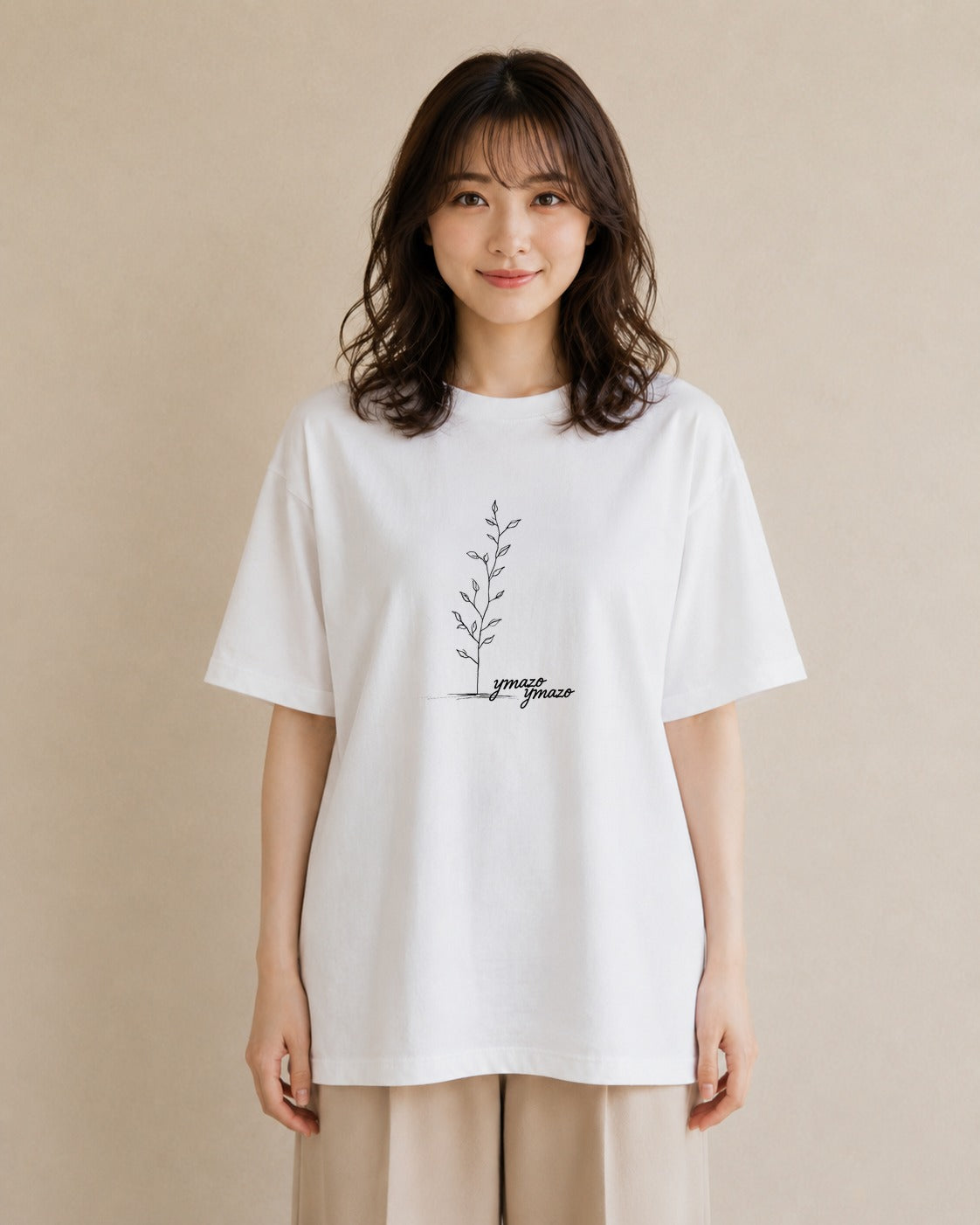 プリントTシャツ レディース 観葉植物 ボタニカル 植物 イラスト シック 友達ギフト 部屋着 白T