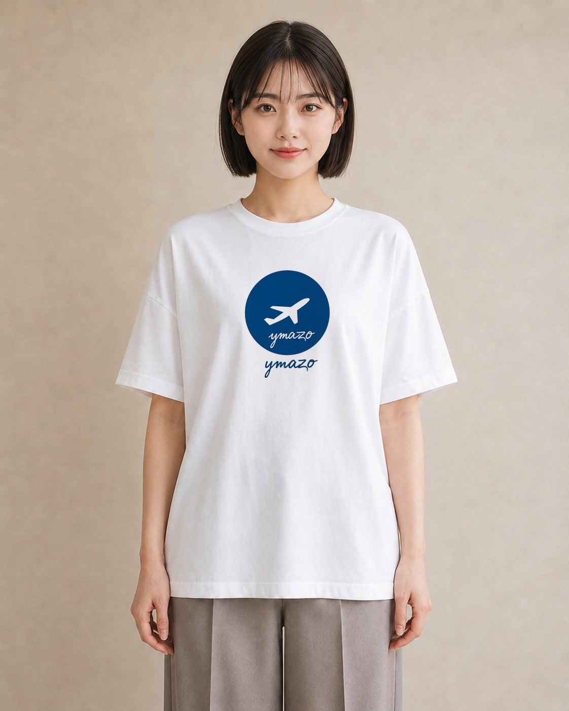 グラフィックTシャツ レディース 旅 トラベル スタンプ イラスト 淡色 社会人 女性 白T