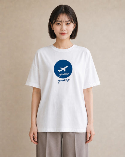 グラフィックTシャツ レディース 旅 トラベル スタンプ イラスト 淡色 社会人 女性 白T