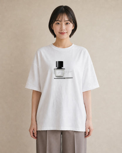 Tシャツ レディース 香水 香水瓶 パフューム イラスト ルームウェア ギフト 白T