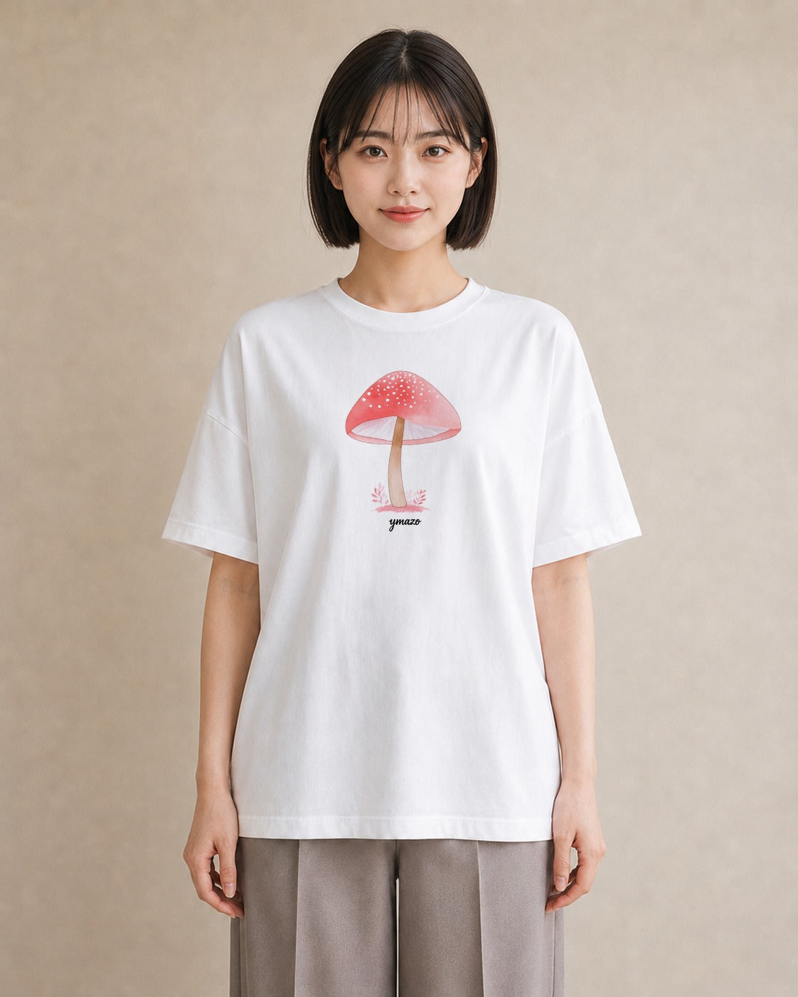プリントTシャツ レディース 傘 水たまり 雨 ナチュラル アンティーク イラスト ガーリー デート 帰省 白T
