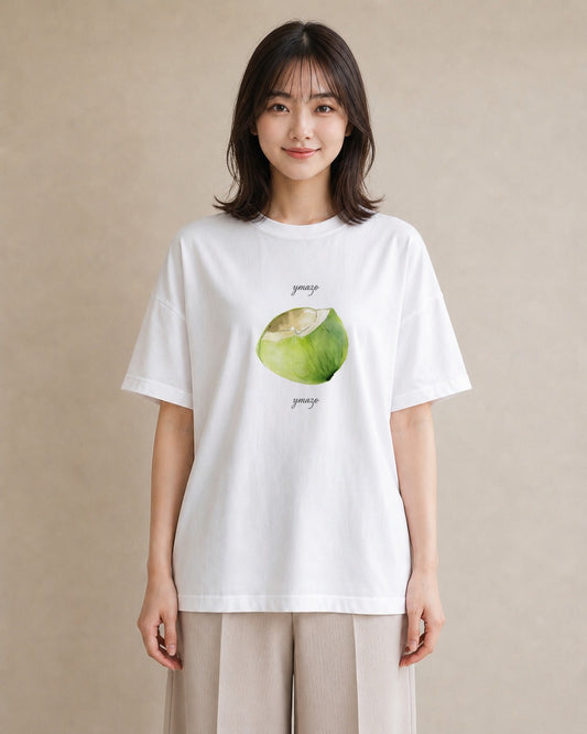 半袖Tシャツ レディース どんぐり 植物 ボタニカル イラスト アート風 母の日 ビーチ 白T