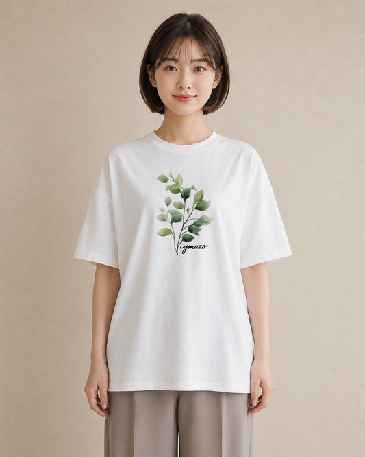 グラフィックTシャツ レディース ガラス瓶 小枝 ボタニカル ナチュラル アンティーク イラスト ラフ 女性向けギフト 散歩 白T