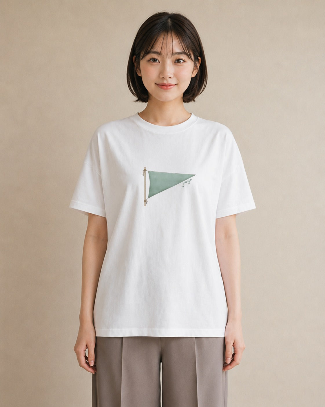 グラフィックTシャツ レディース 洗濯物 風 ナチュラル アンティーク イラスト ボタニカル 敬老の日 ホワイトデー 白T