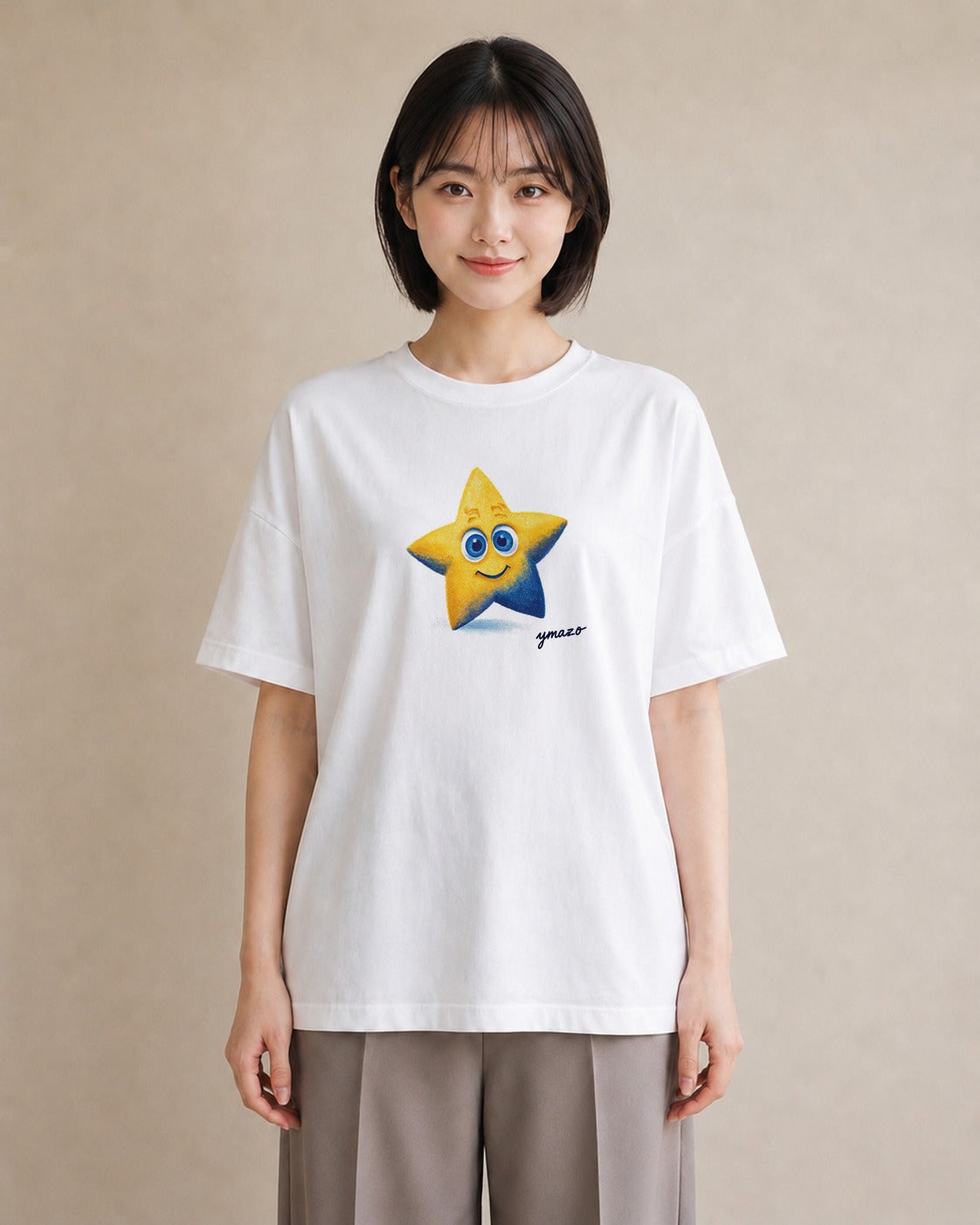 グラフィックTシャツ レディース 星 星空 宇宙 イラスト ナチュラル デート 帰省 白T
