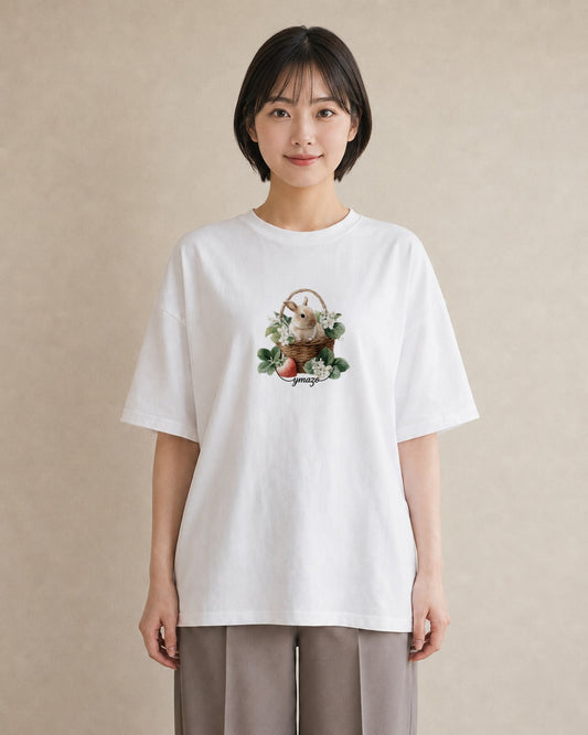 プリントTシャツ レディース ネザーランドドワーフ ペット 動物 イラスト カフェコーデ お揃い 親子 白T