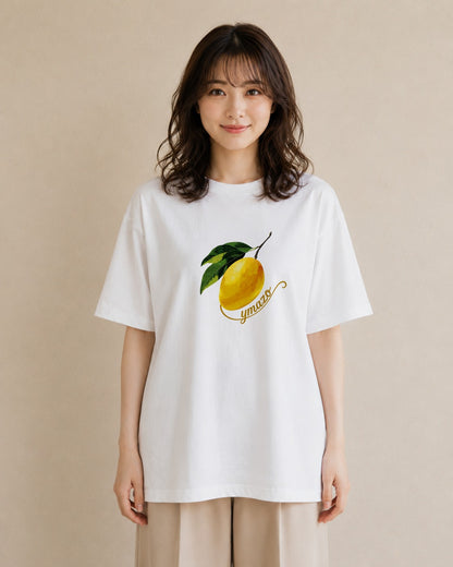 Tシャツ レディース バナナ 食べ物 フード イラスト 韓国風 帰省 ラフ 白T