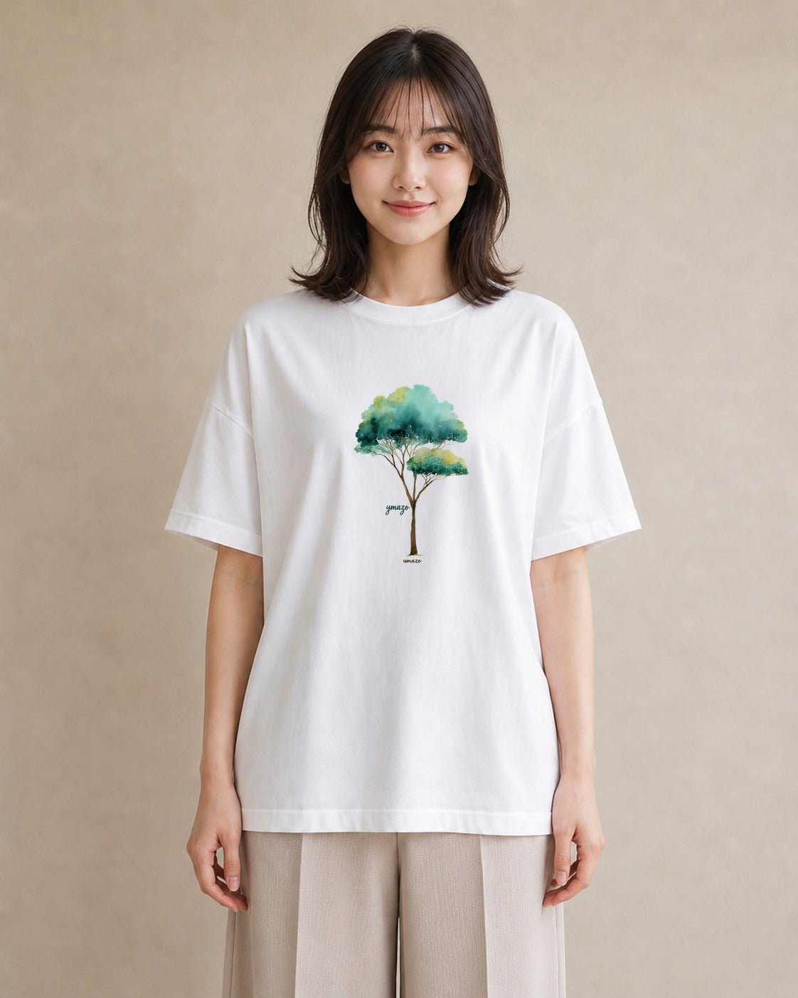 半袖Tシャツ レディース 森 植物 ボタニカル イラスト こなれ感 姉妹 送別ギフト 白T