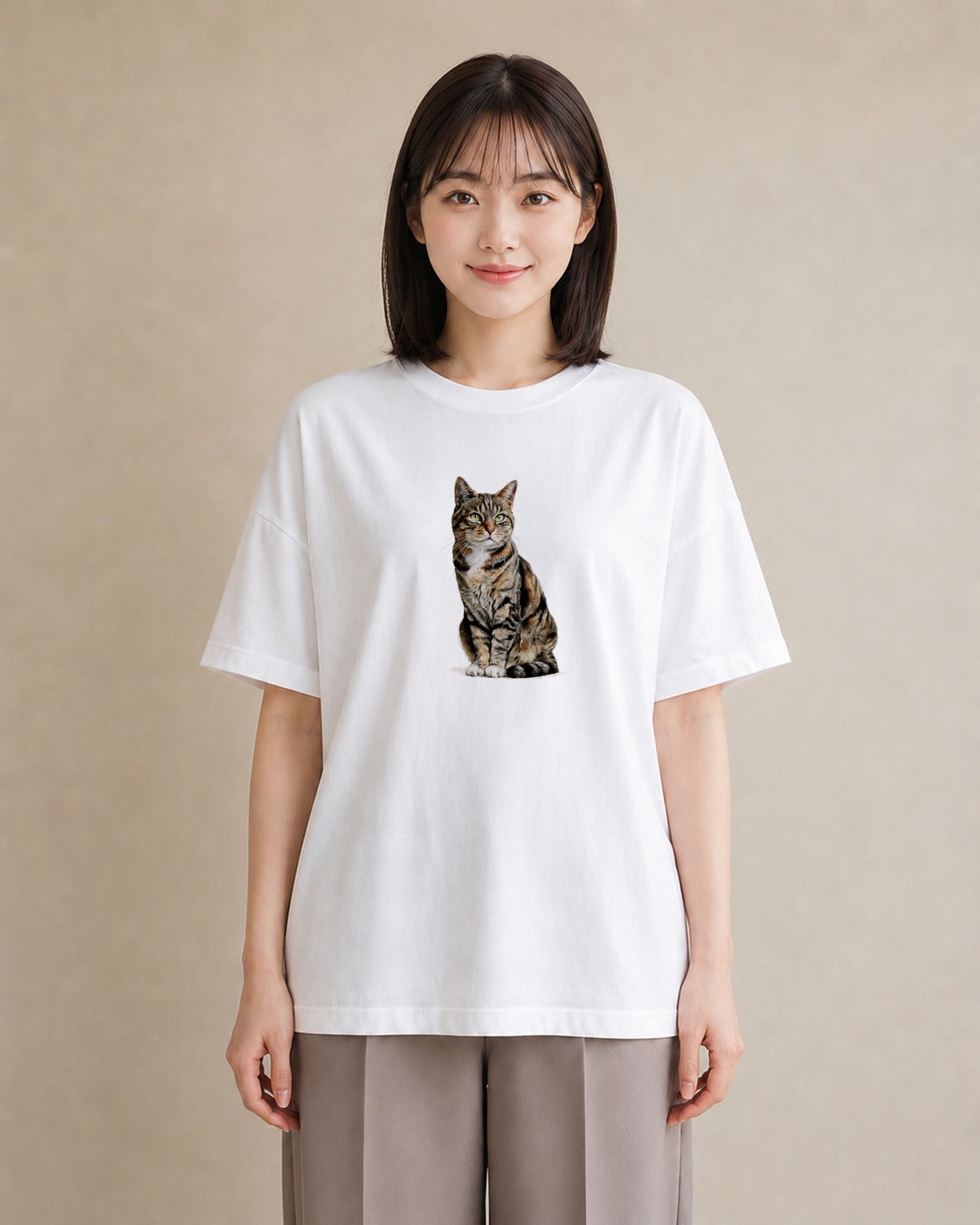 プリントTシャツ レディース 愛猫 猫 ねこ イラスト シック 社会人 女性 白T