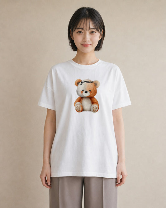 半袖Tシャツ レディース しろくま 白くま 動物 アニマル イラスト 抜け感 クリスマス 旅行 白T