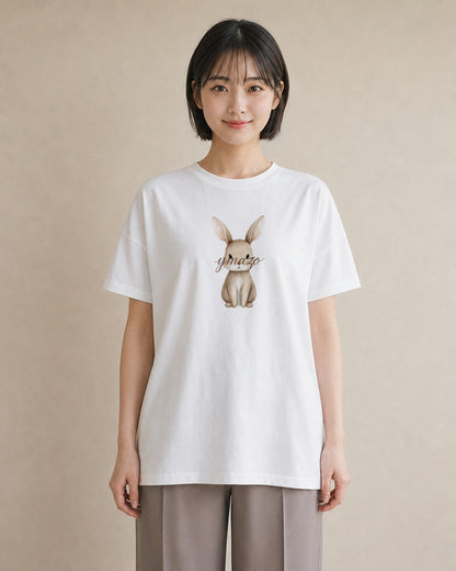 プリントTシャツ レディース ネザーランドドワーフ ペット 動物 イラスト モード ギフト 母の日 白T