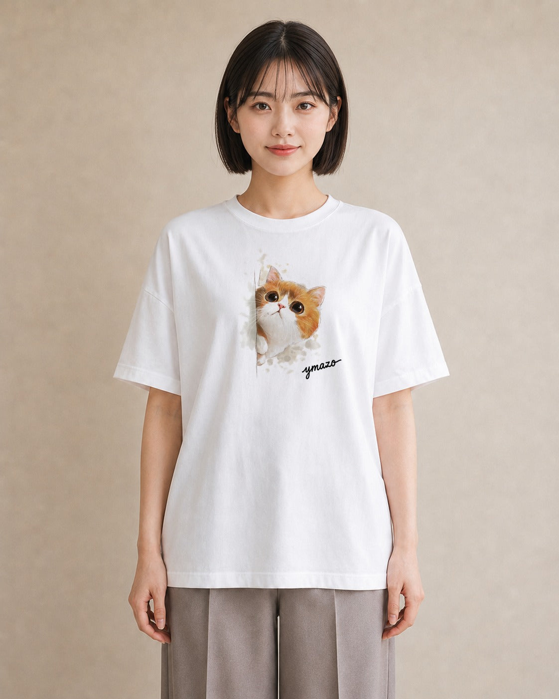 Tシャツ レディース ねこ 猫 ネコ イラスト ヴィンテージ風 春コーデ 姉妹 白T