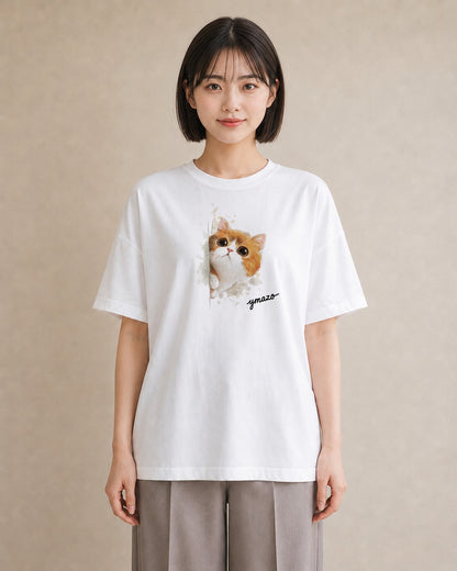 Tシャツ レディース ねこ 猫 ネコ イラスト ヴィンテージ風 春コーデ 姉妹 白T