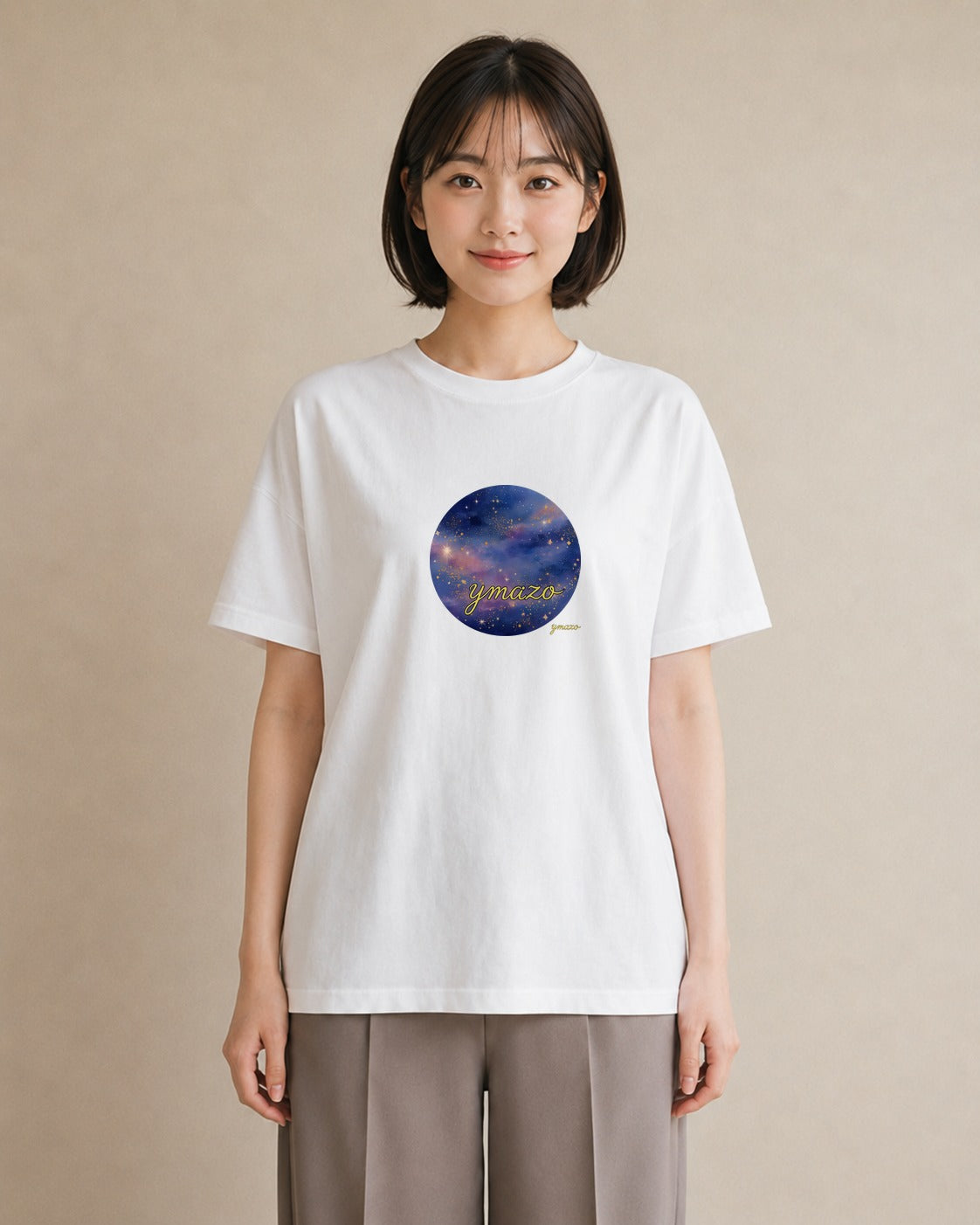 デザインTシャツ レディース 蠍座 星空 宇宙 イラスト ユニーク ペアコーデ 秋コーデ 白T