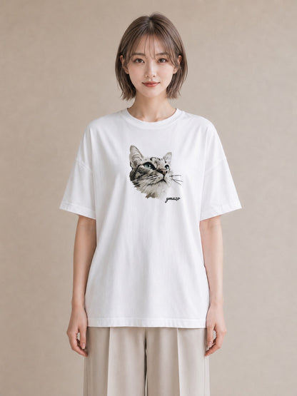 半袖Tシャツ レディース シャム 猫 ねこ イラスト ヴィンテージ風 敬老の日 ホワイトデー 白T