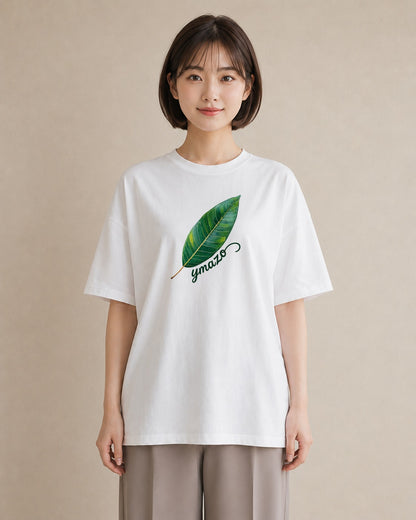 半袖Tシャツ レディース 葉っぱ 植物 ボタニカル イラスト モード 女子会 お揃い 白T