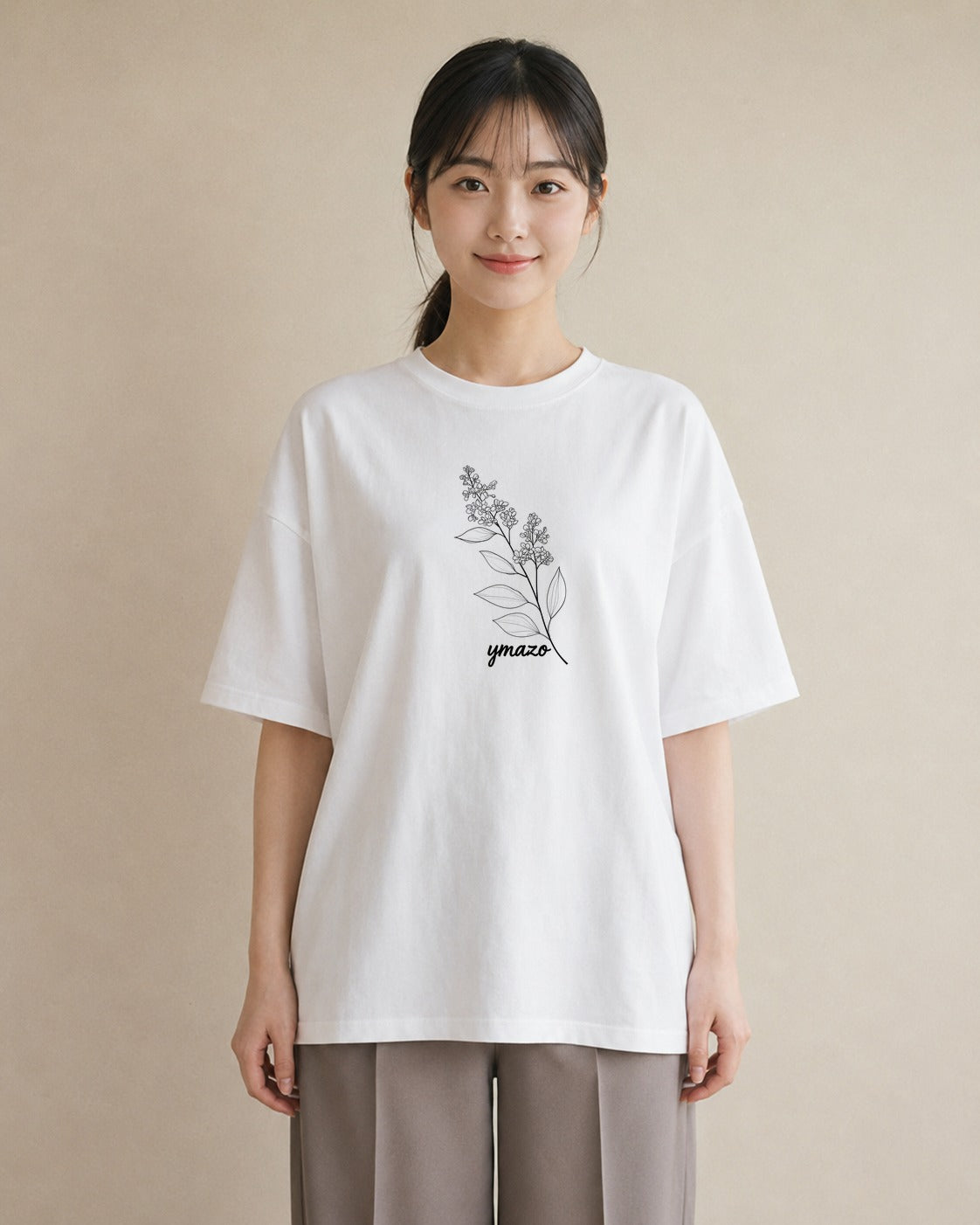 グラフィックTシャツ レディース さくら 桜 桜の枝 イラスト ラフ 送別ギフト 通勤 白T