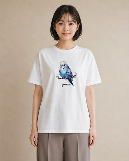プリントTシャツ レディース ことり ペット 動物 イラスト ボタニカル お揃い 親子 白T