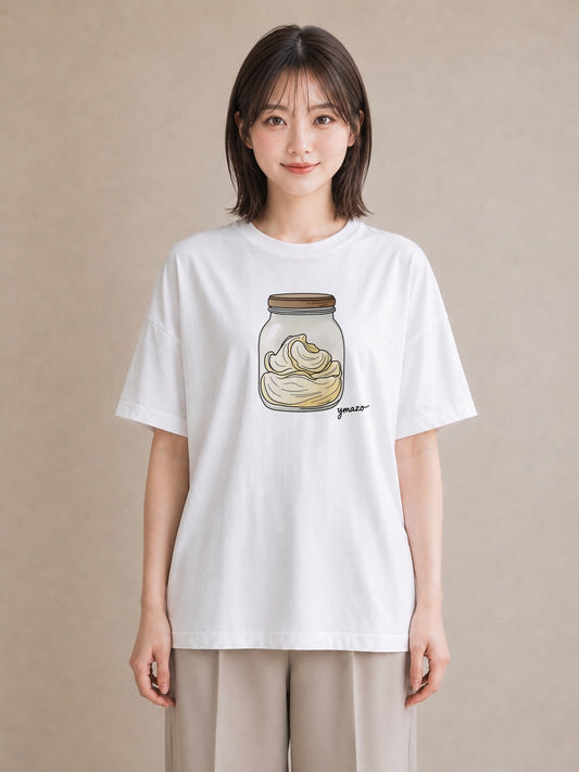 Tシャツ レディース あんみつ 食べ物 フード イラスト おしゃれギフト 社会人 白T