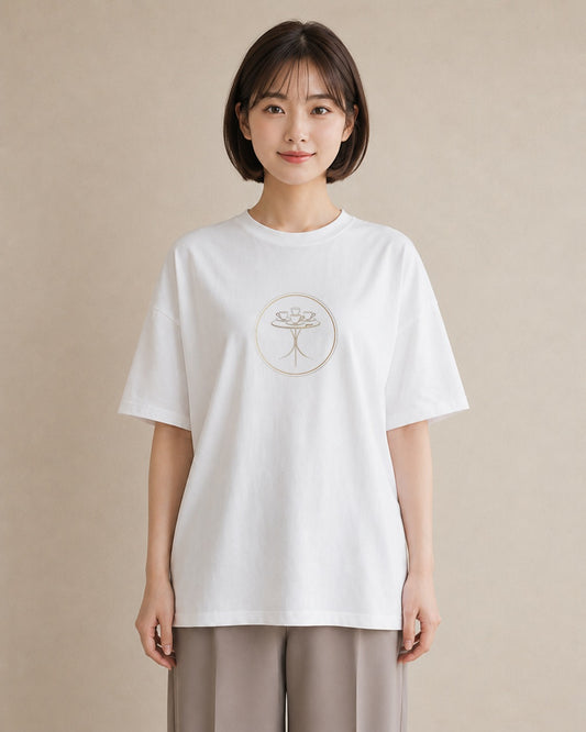 デザインTシャツ レディース カフェ カフェロゴ ロゴ イラスト 抜け感 秋コーデ おしゃれギフト 白T