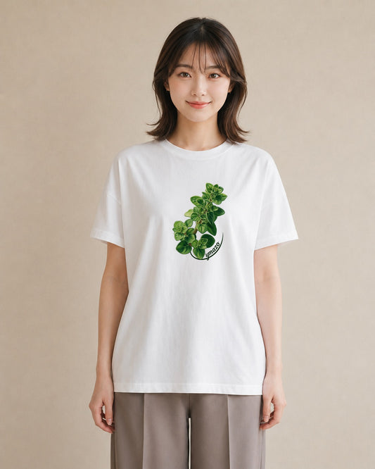 グラフィックTシャツ レディース ハーブ 植物 ボタニカル イラスト ユニーク 敬老の日 ホワイトデー 白T