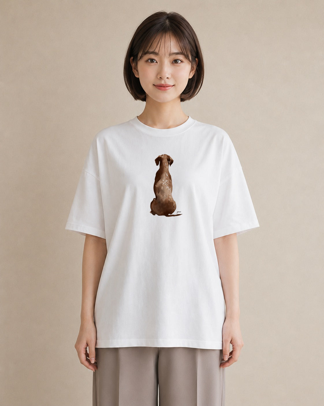 半袖Tシャツ レディース しっぽ 猫 ねこ イラスト シック 普段着 週末コーデ 白T