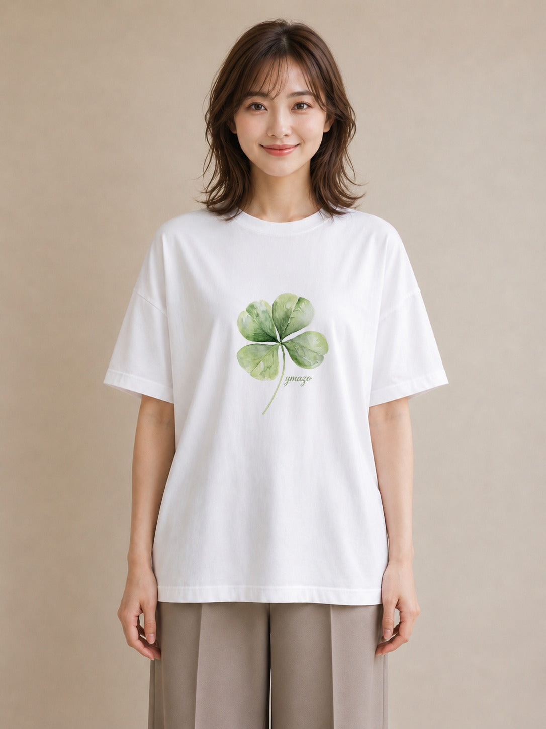 デザインTシャツ レディース 扇子 そよ風 ナチュラル アンティーク イラスト 手描き風 女性向けギフト 散歩 白T