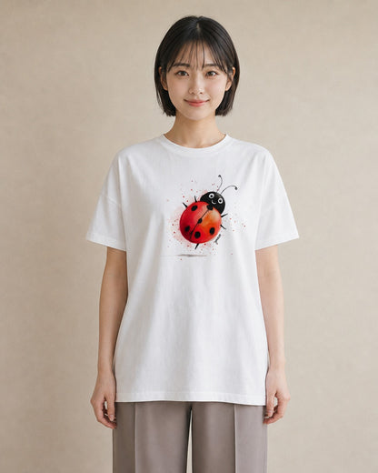 デザインTシャツ レディース アリ 昆虫 虫 イラスト ガーリー 女性向けギフト 散歩 白T