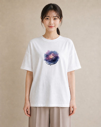 デザインTシャツ レディース 惑星 星空 宇宙 イラスト ガーリー 女性 旅行用 白T