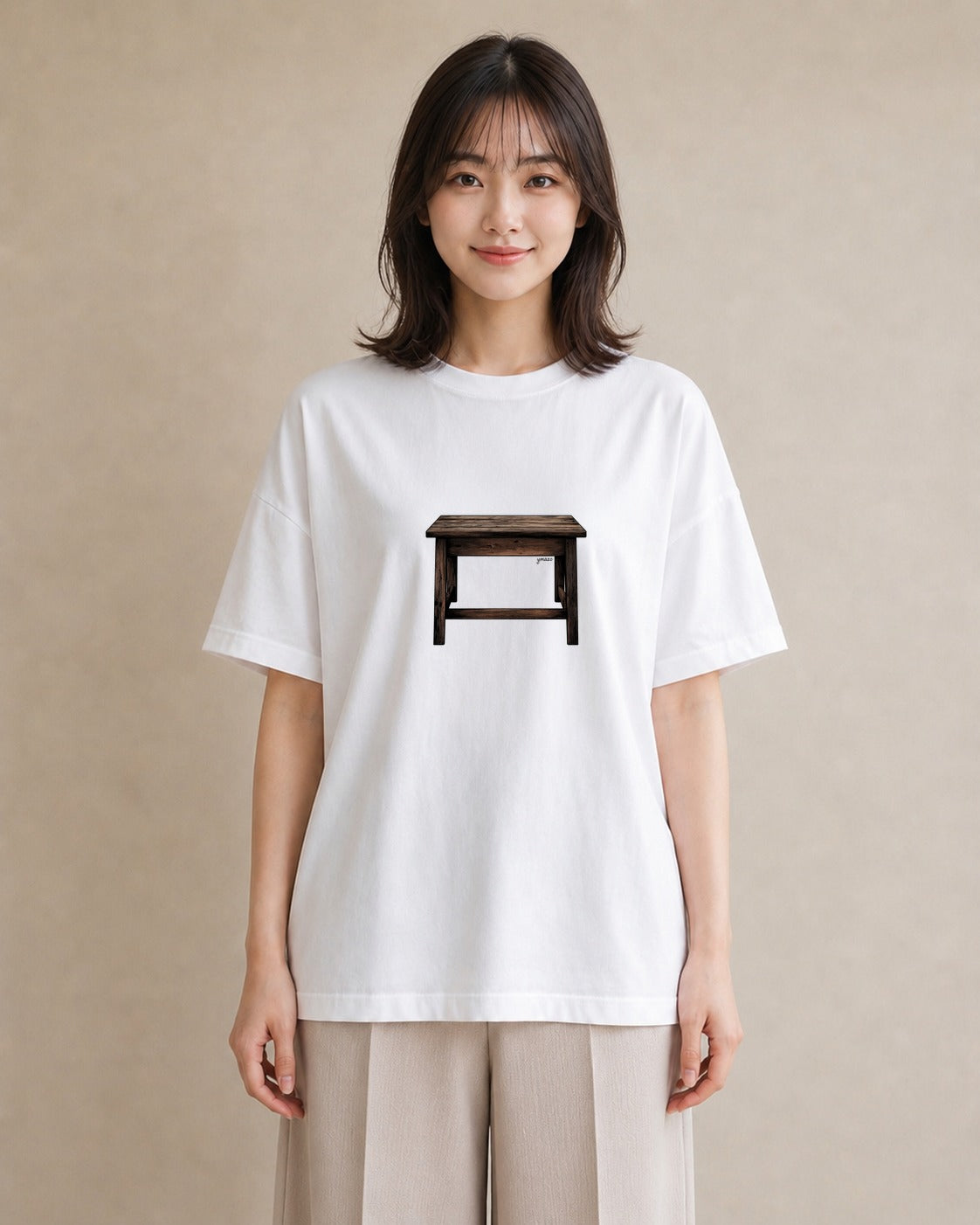 プリントTシャツ レディース 雨上がりのベンチ ベンチ ナチュラル アンティーク イラスト ゆるかわ 春コーデ 姉妹 白T