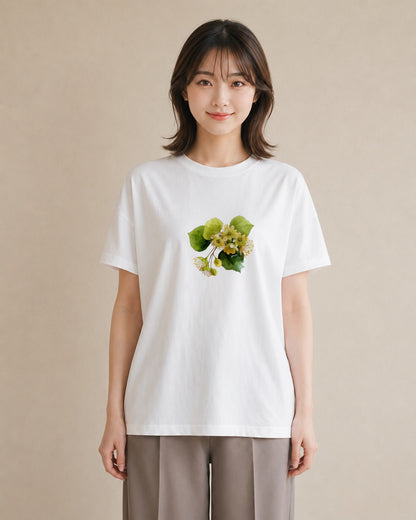 グラフィックTシャツ レディース クローバー 四つ葉 花 花柄 イラスト 韓国風 お揃い 親子 白T