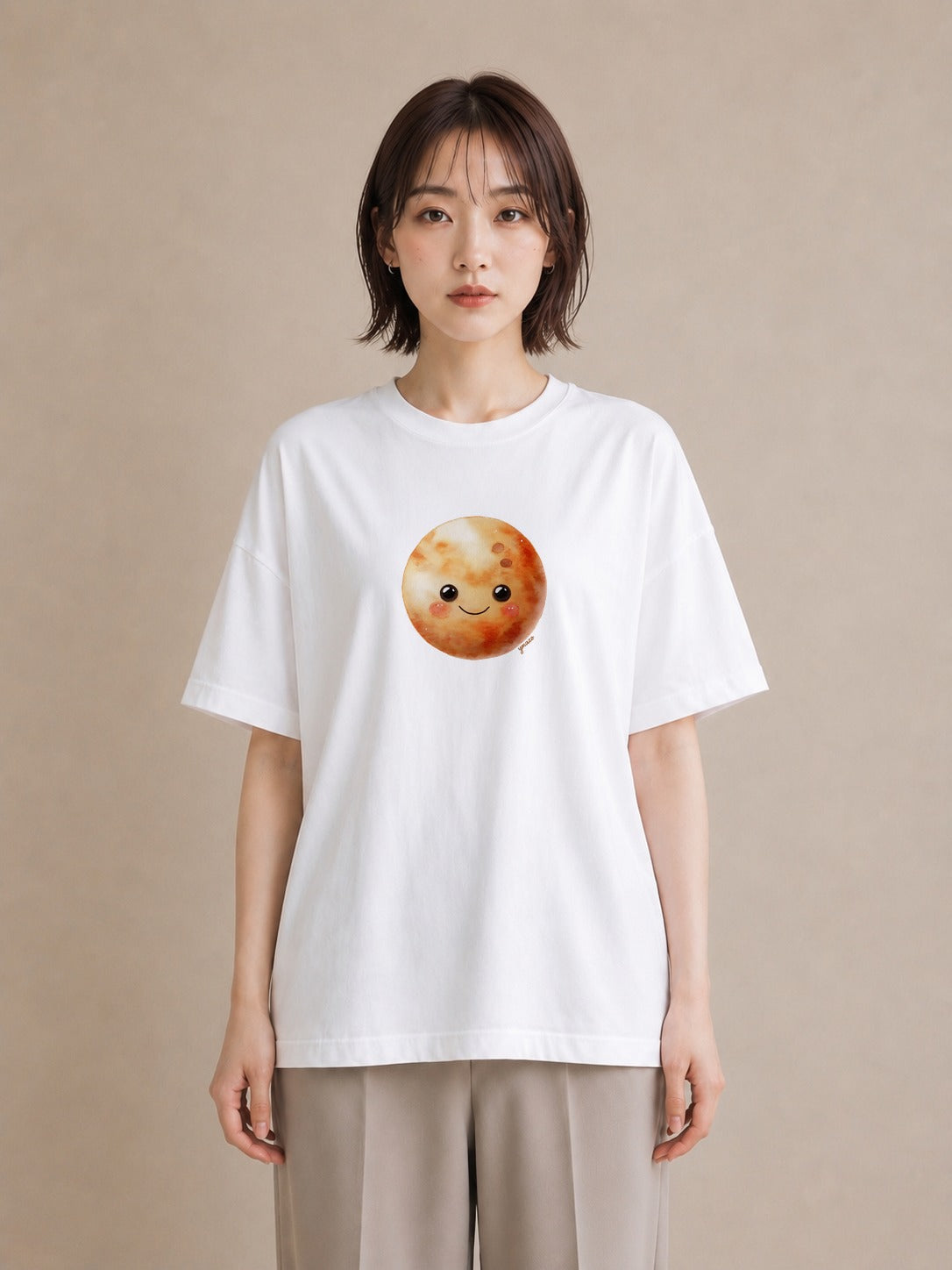 デザインTシャツ レディース 宇宙 星空 イラスト 帰省 ラフ 白T