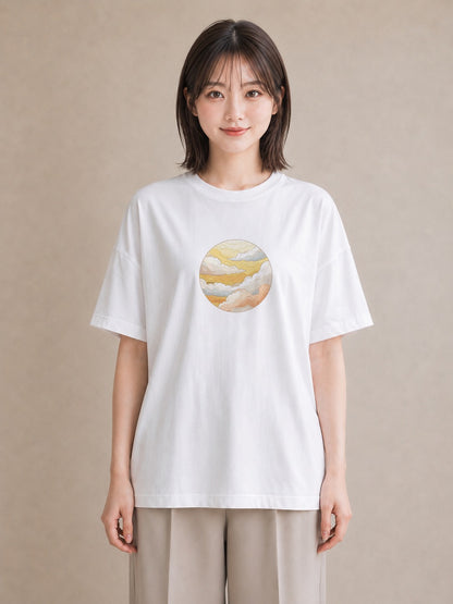 Tシャツ レディース 地球 星空 宇宙 イラスト ラフ 週末コーデ 敬老の日 白T